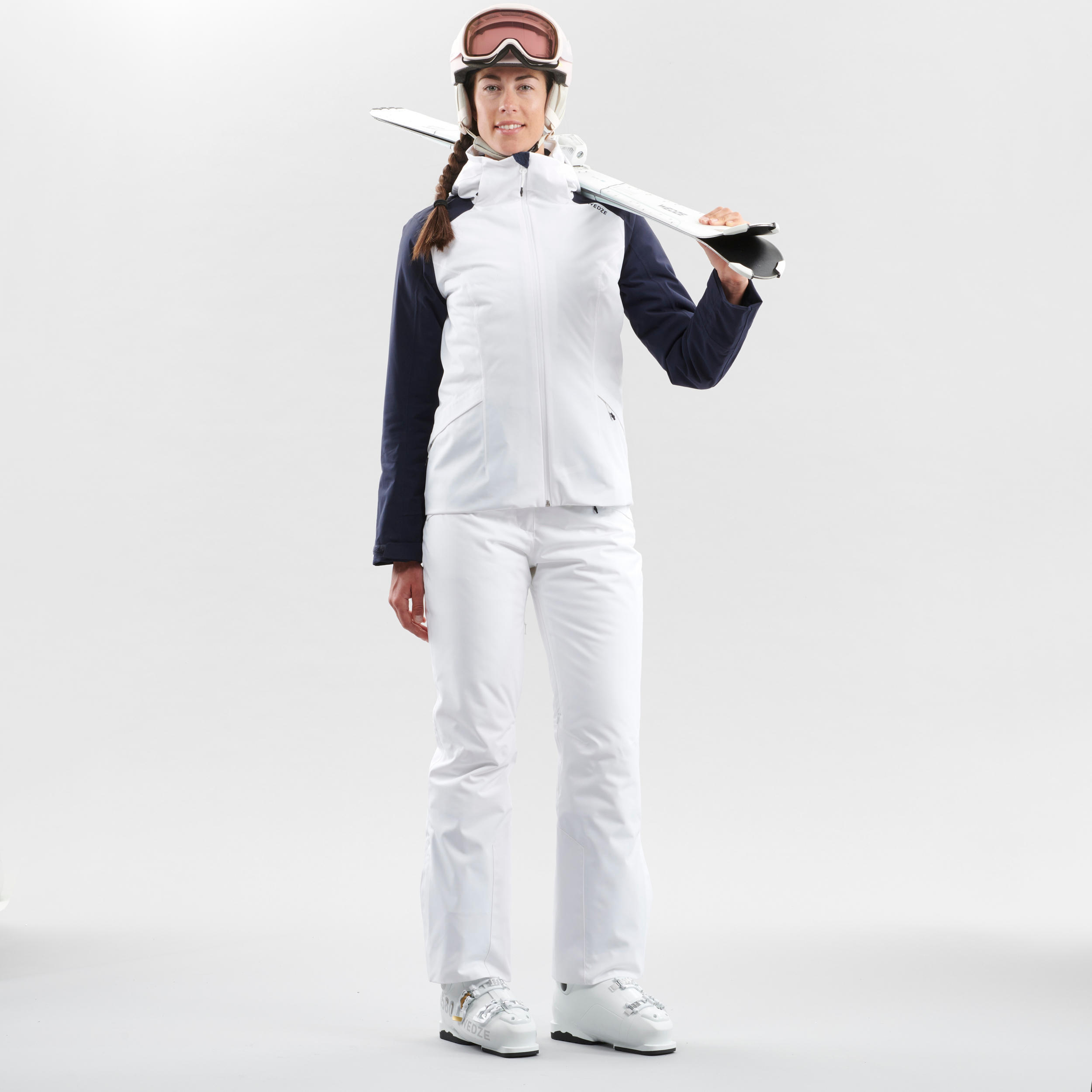 Women’s Warm Ski Jacket 500 White 2/16