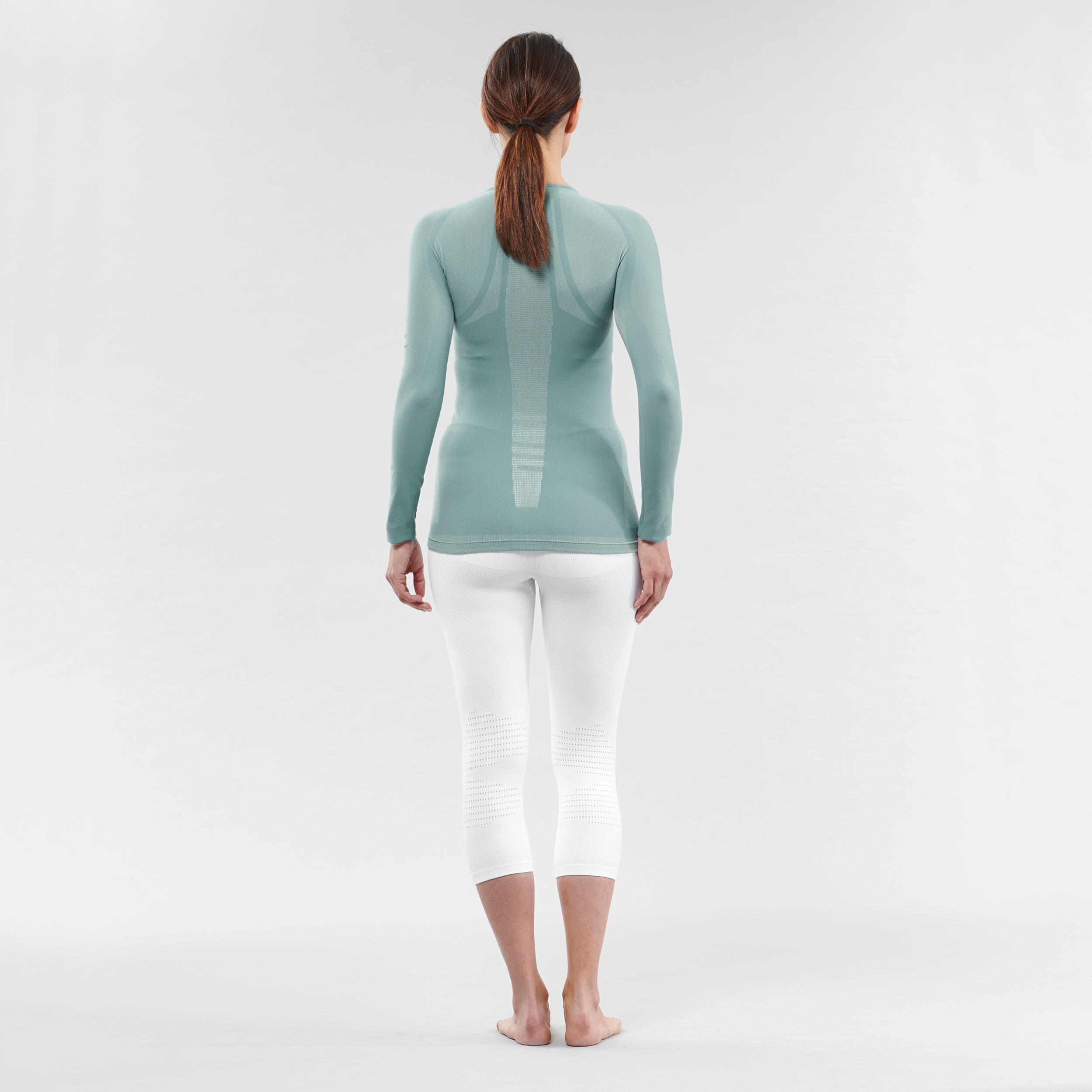 Women's ski base layer top 900 ultra-breathable - blue 2/6