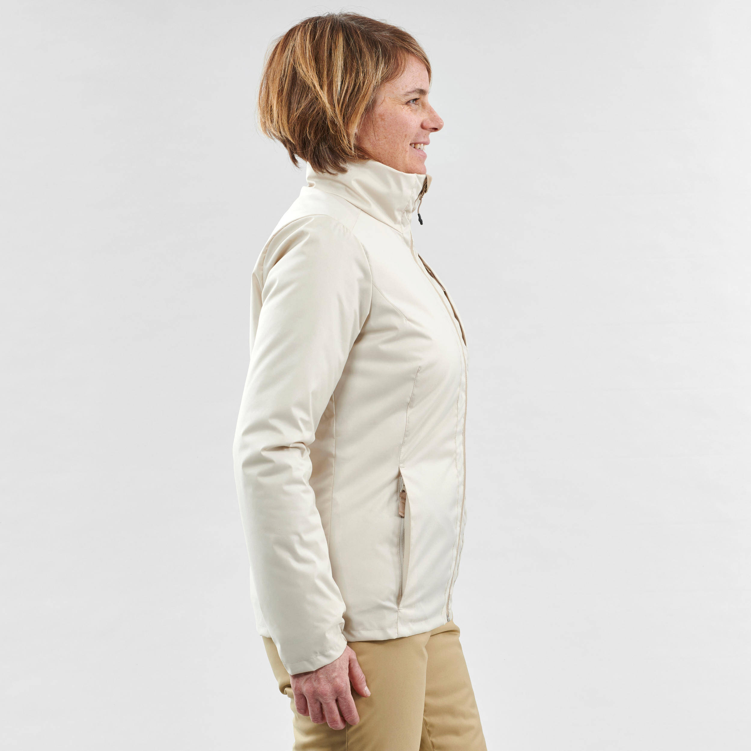 Women Winter Jacket for Skiing - Beige 0°C -  4