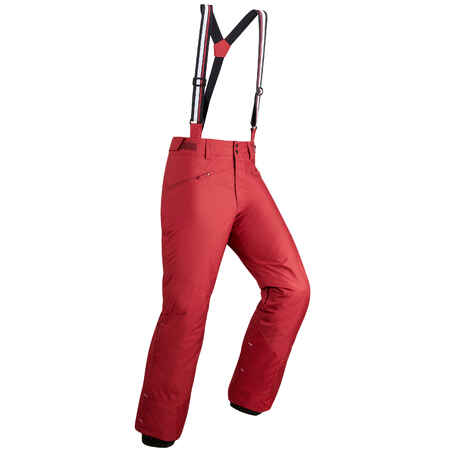 Skijaške hlače za spust 180 muške tamnocrvene