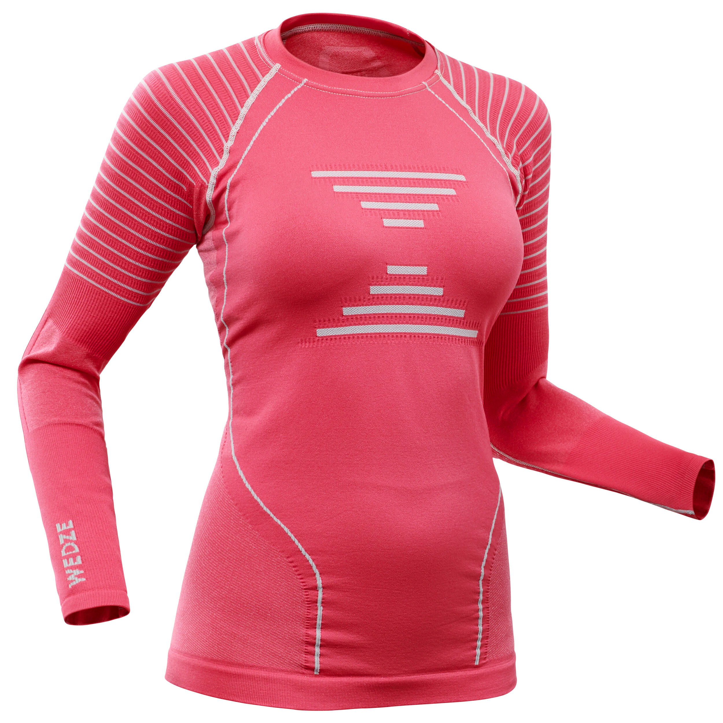 WEDZE Women's Base Layer Ski Top - Pink