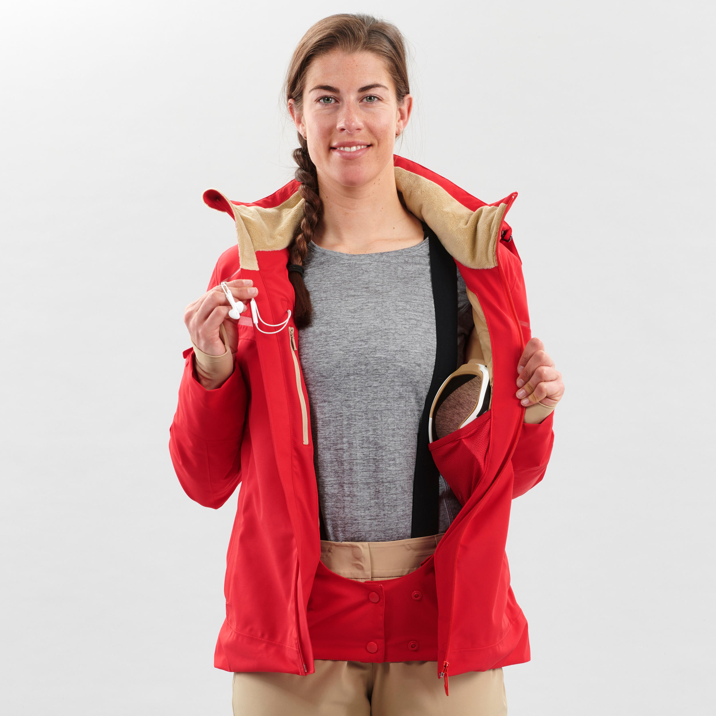 Women's Downhill Ski Jacket - Red 6/15
