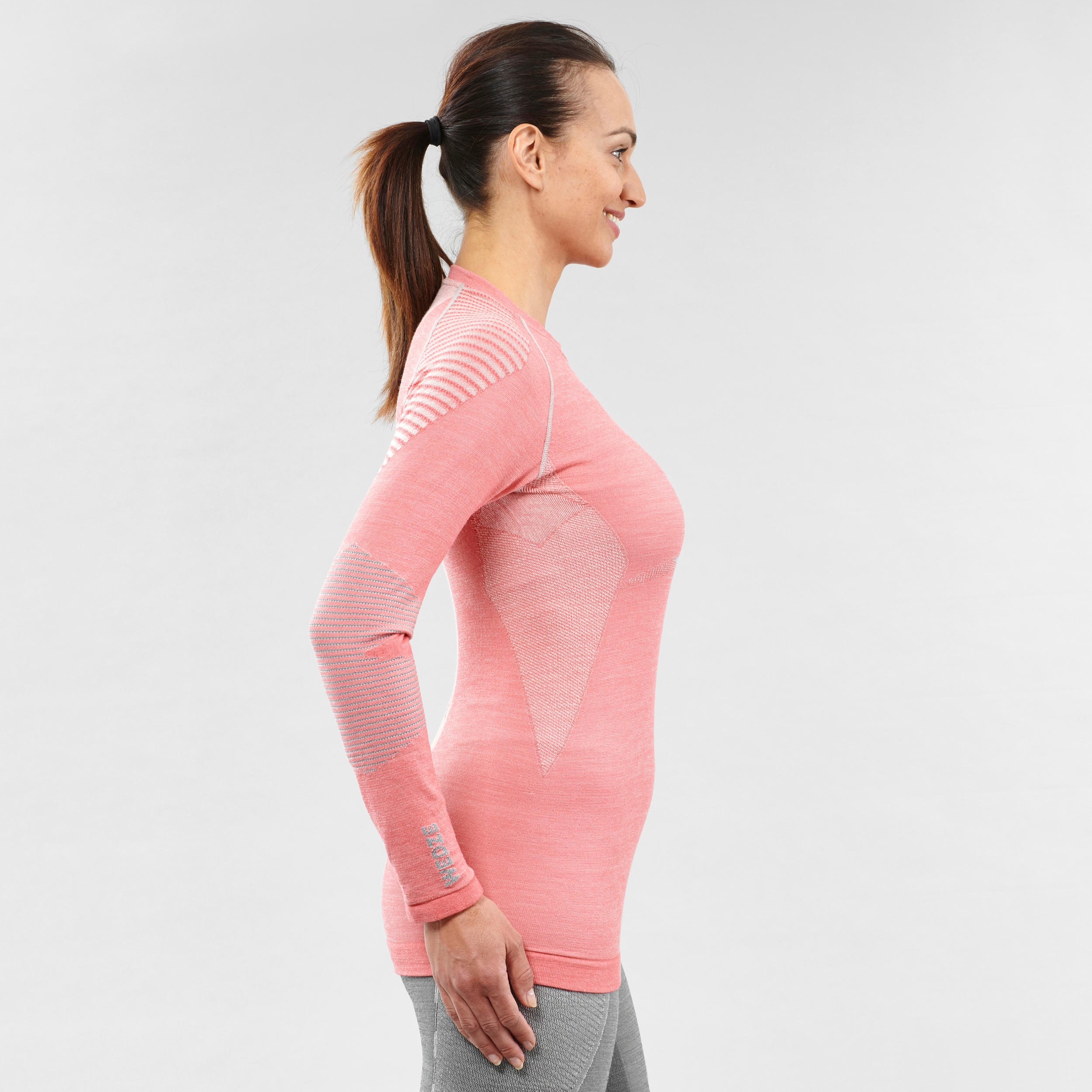Women's Ski Base Layer Top X-Warm - Pink 3/5