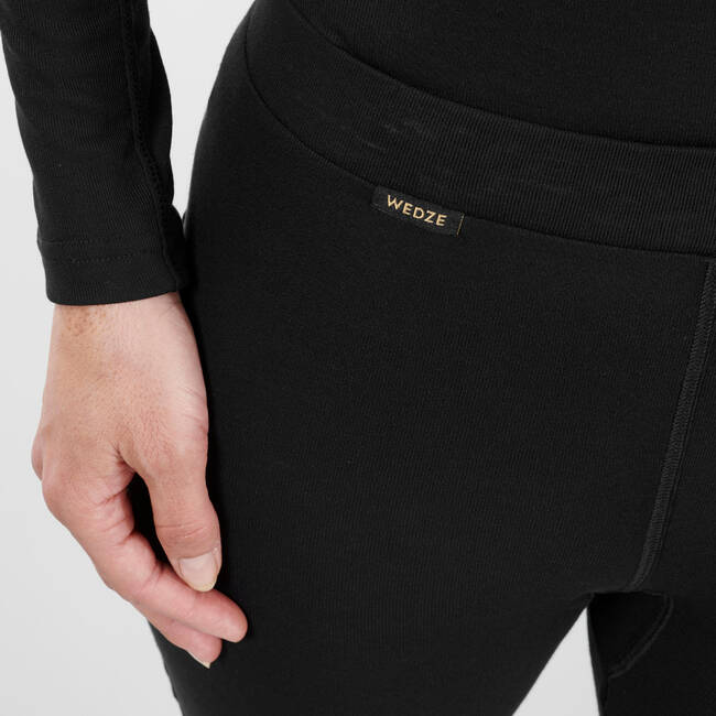 Buy WEDZE By Decathlon Women Black Solid Thermal Bottoms - Thermal Bottoms  for Women 15341522