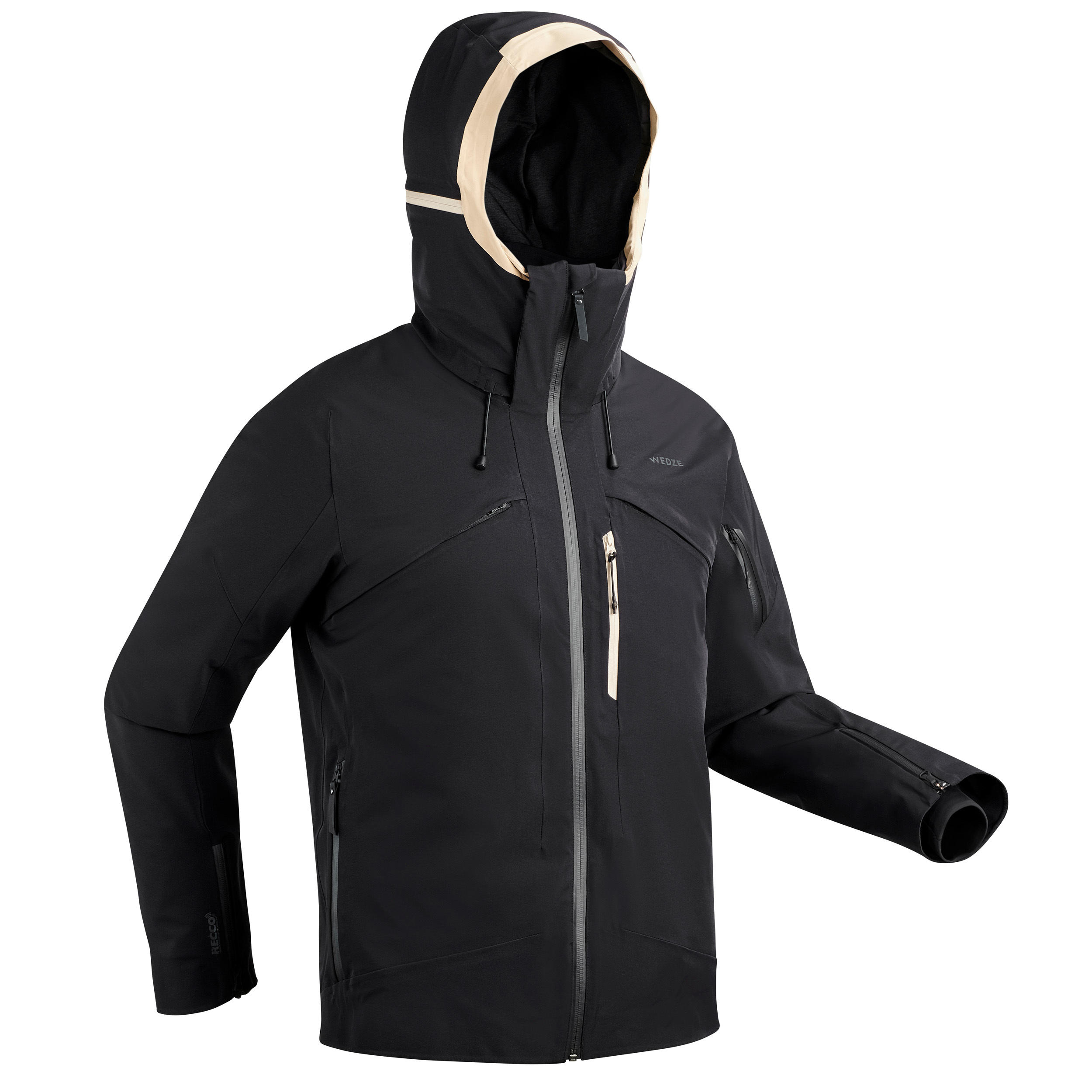 Men’s Ski Jacket - 980 Black - WEDZE