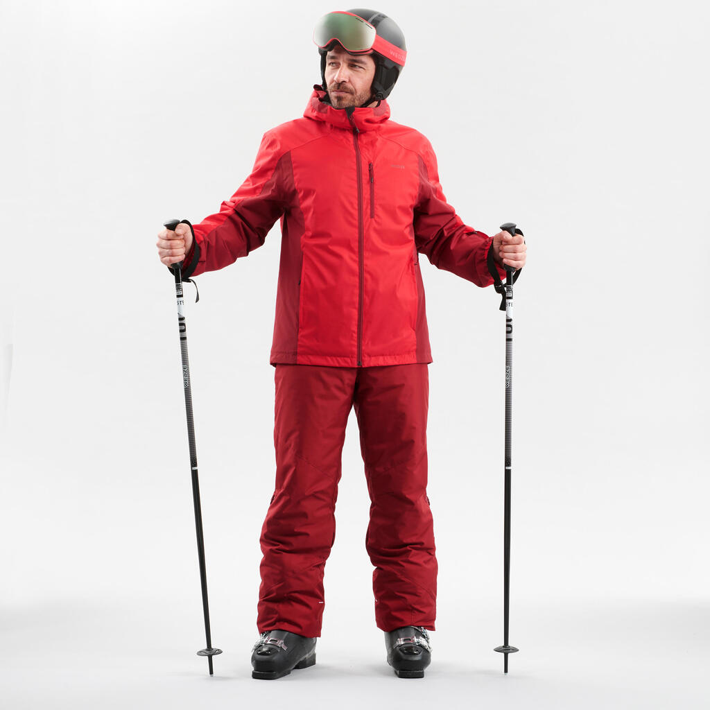 Men's D-Ski Jacket - Red and Maroon