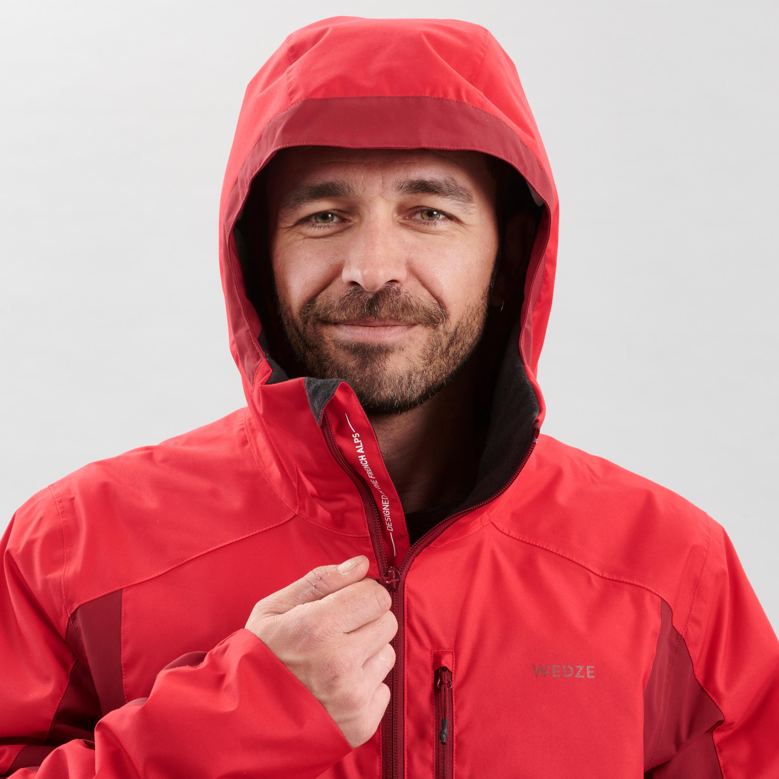 Men's D-Ski Jacket - Red and Maroon 8/9