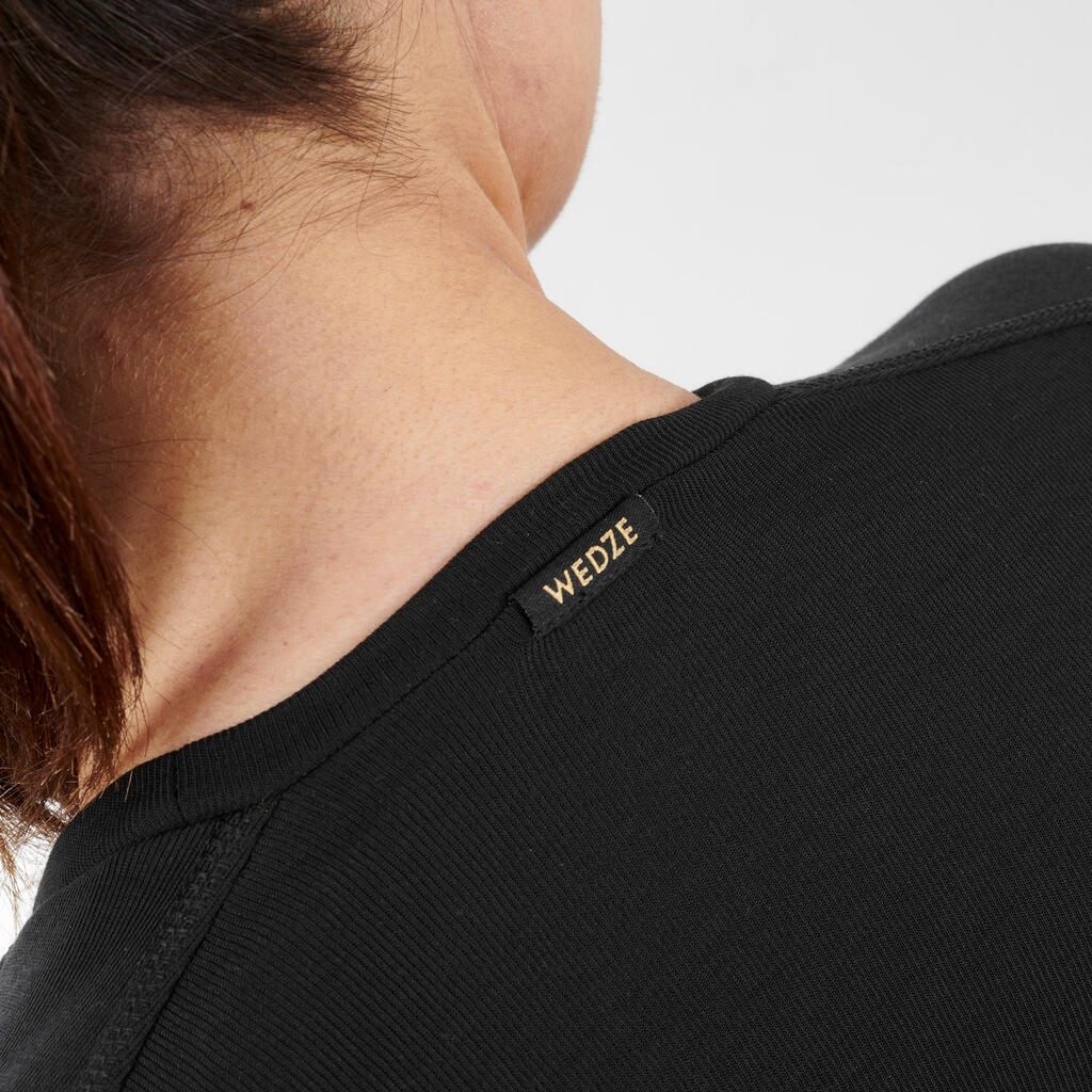 Sous-vêtement thermique de ski chaud et confort femme, BL100 haut Noir