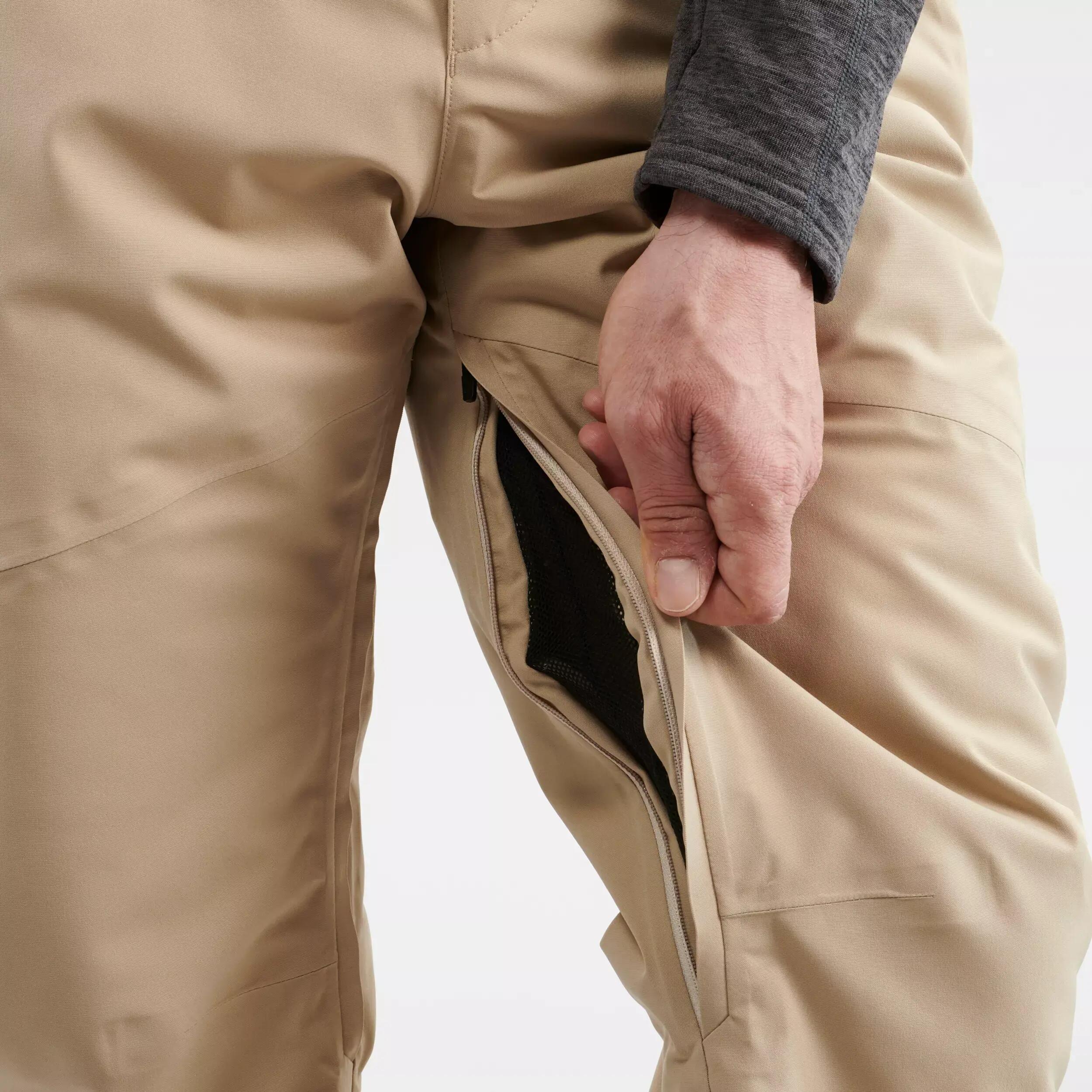 MEN'S DOWNHILL SKI TROUSERS 580 - BEIGE 8/9