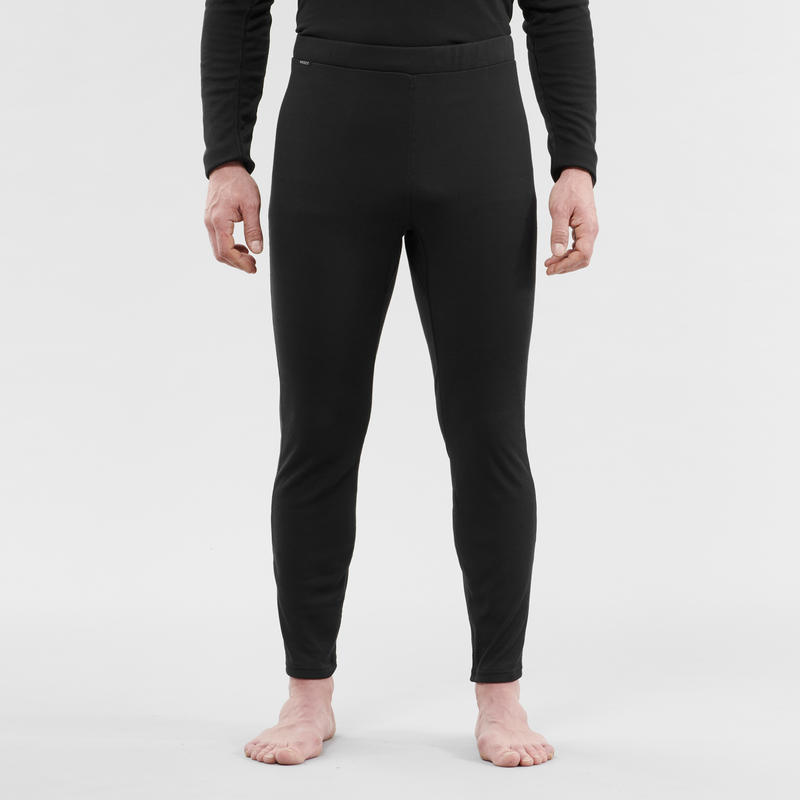 Men's Base Layer Ski Bottoms 100 Black Decathlon