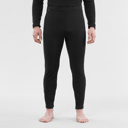 Pantalón térmico interior de esquí y nieve hombre wedze 100 negro