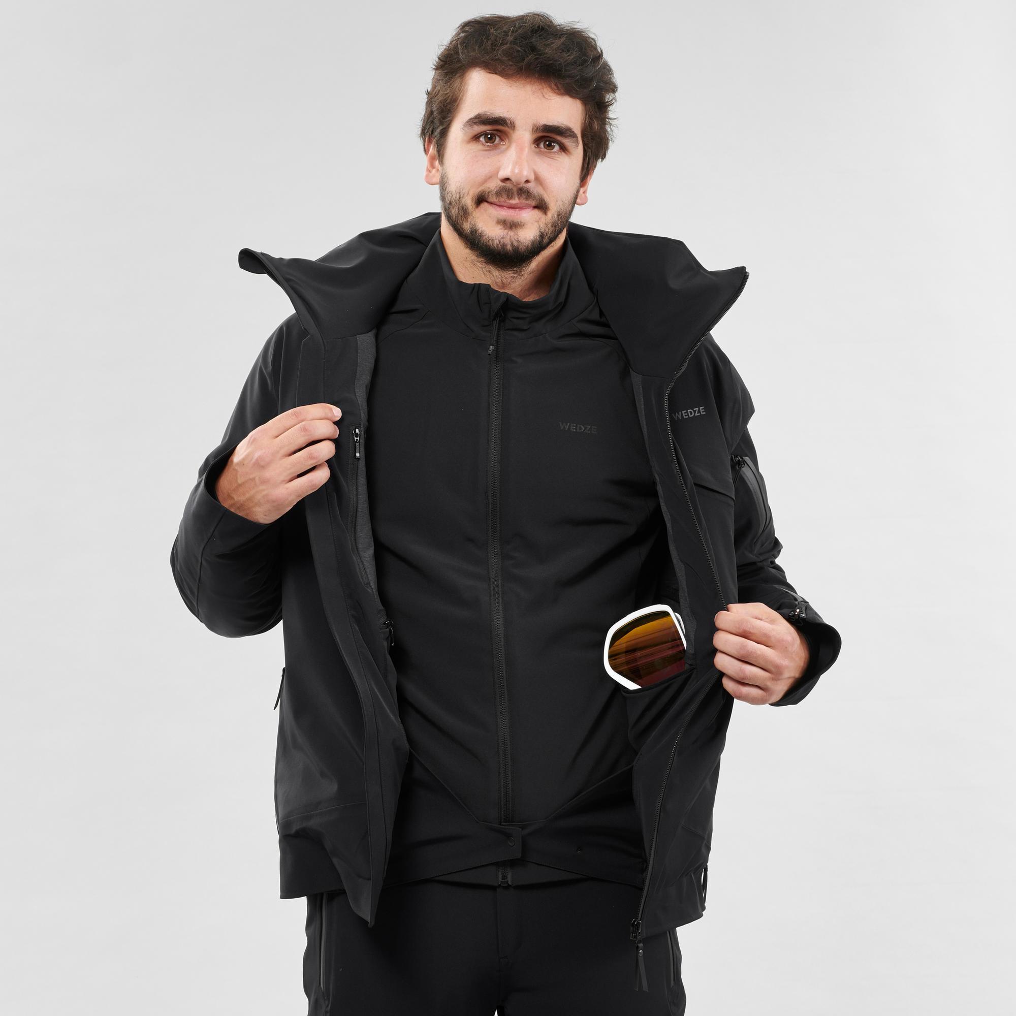 MEN'S SKI JACKET + UNDERSHIRT - 980 -BLACK