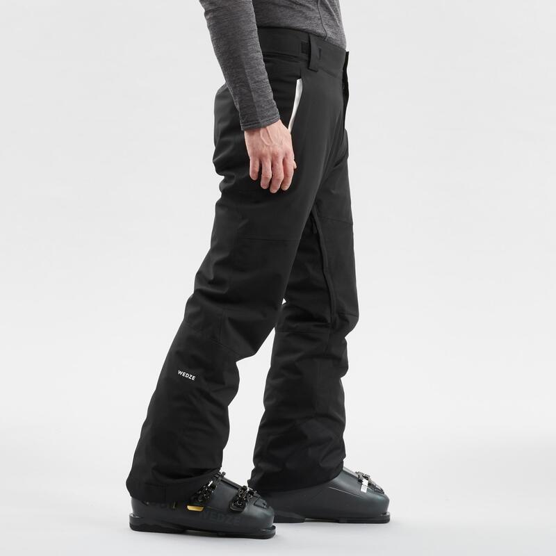 Pantalon de ski chaud et ajustable homme, 500 noir