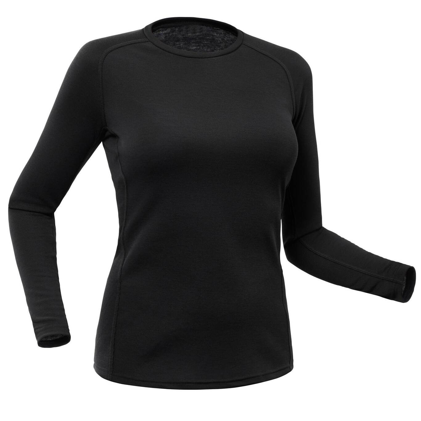 Simple Warm Women's Ski Base Layer - Hitam