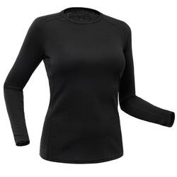 Women's base layer ski top 100 - Black