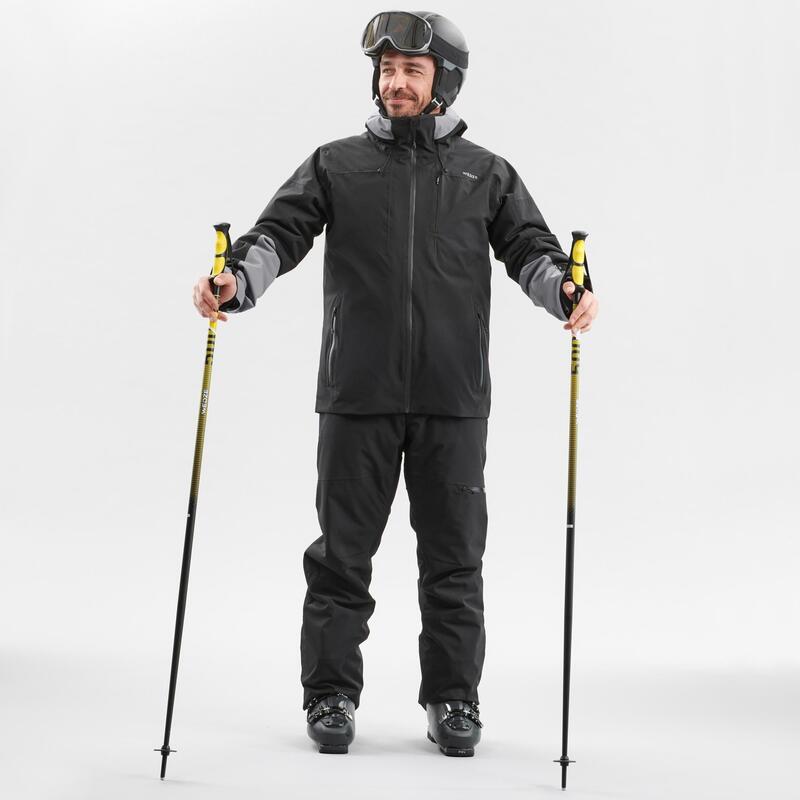 Casaco Quente de Ski - 500 Homem Preto