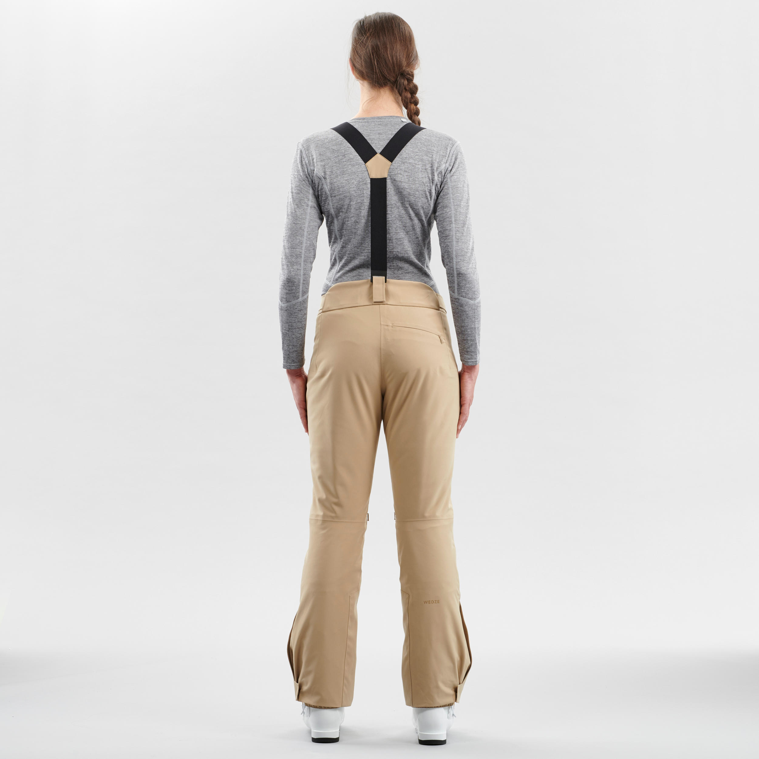 Women's Downhill Ski Trousers - Beige 5/12