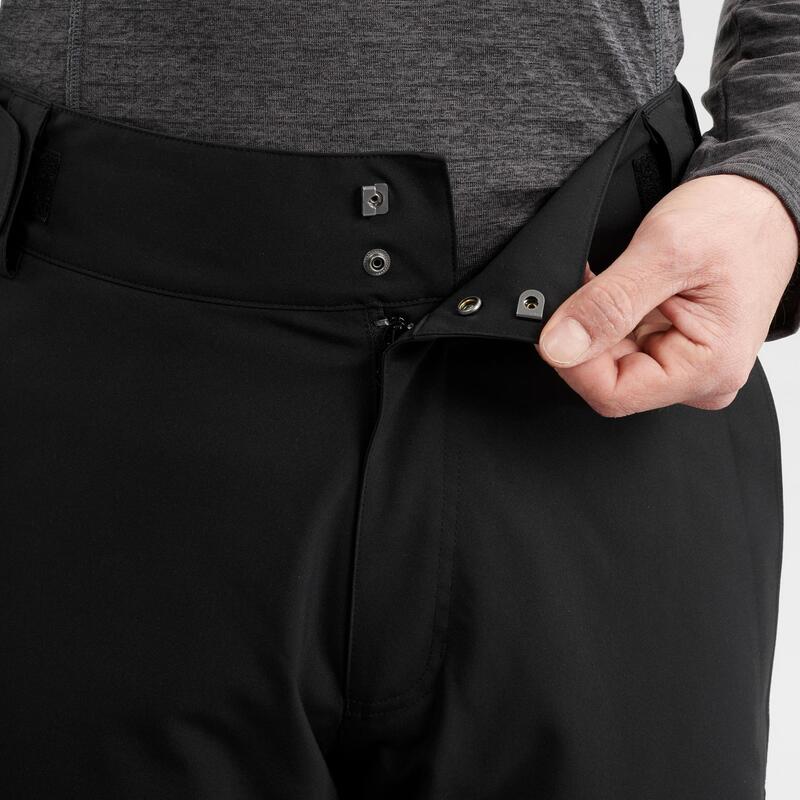 Pantalon schi 500 Călduros Regular Negru Bărbați