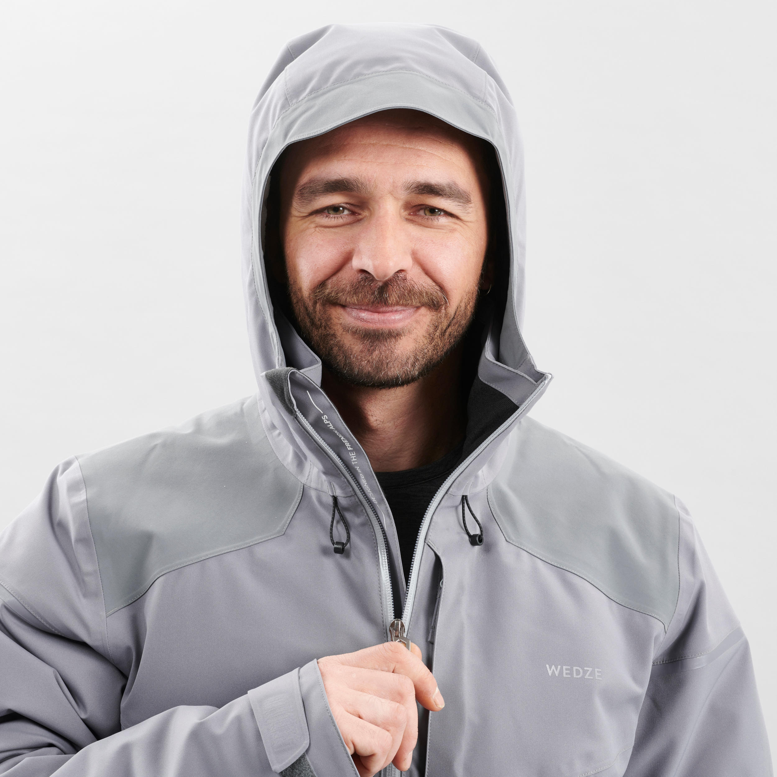 MEN'S DOWNHILL SKI JACKET 580 - GREY 9/11