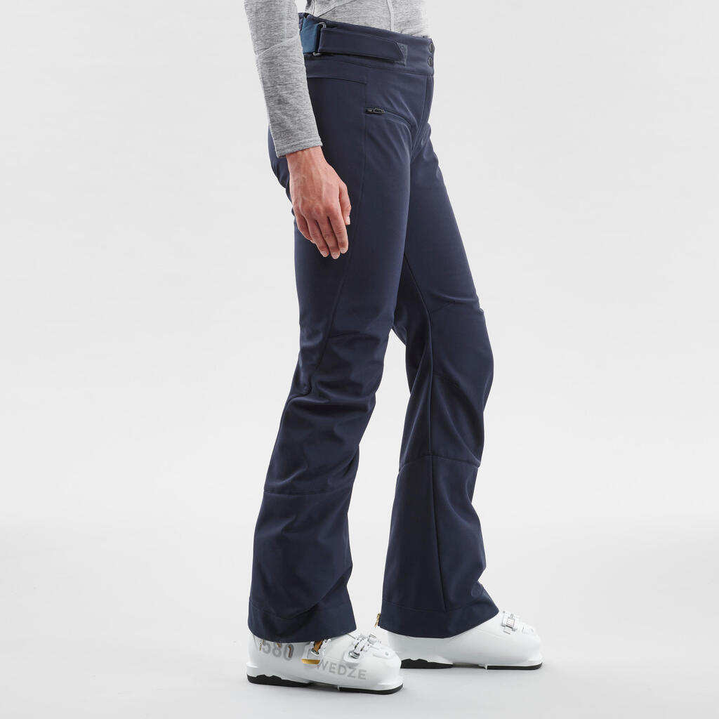 WOMEN'S DOWNHILL SKI TROUSERS 500 - NAVY