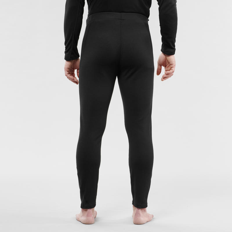 Men's Base Layer Ski Bottoms 100 Black Decathlon