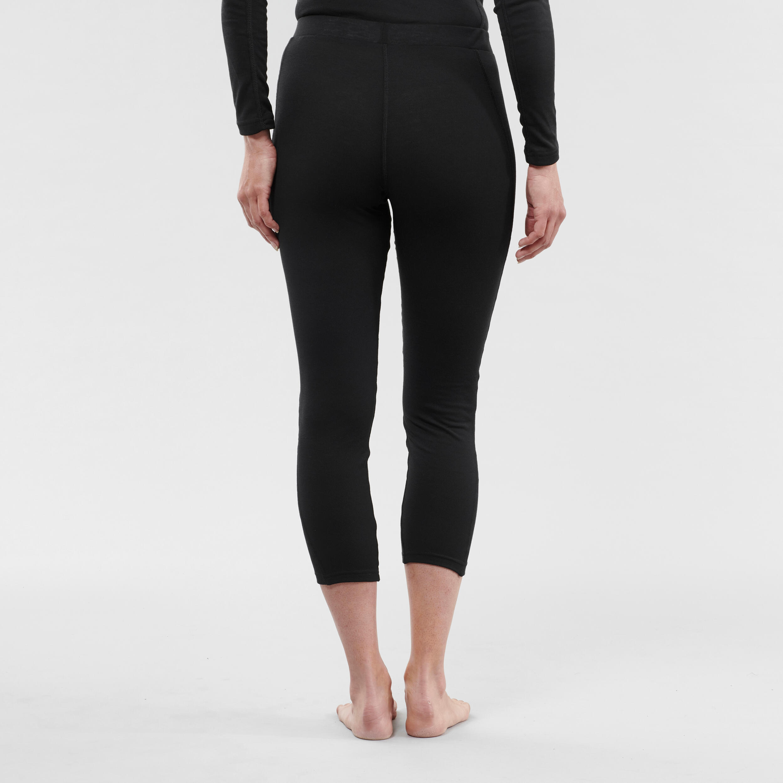 Women's Ski Thermal Wear Bottom 100 Black