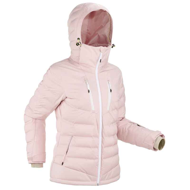 Skijacke Daunen 900 Warm Damen rosa 