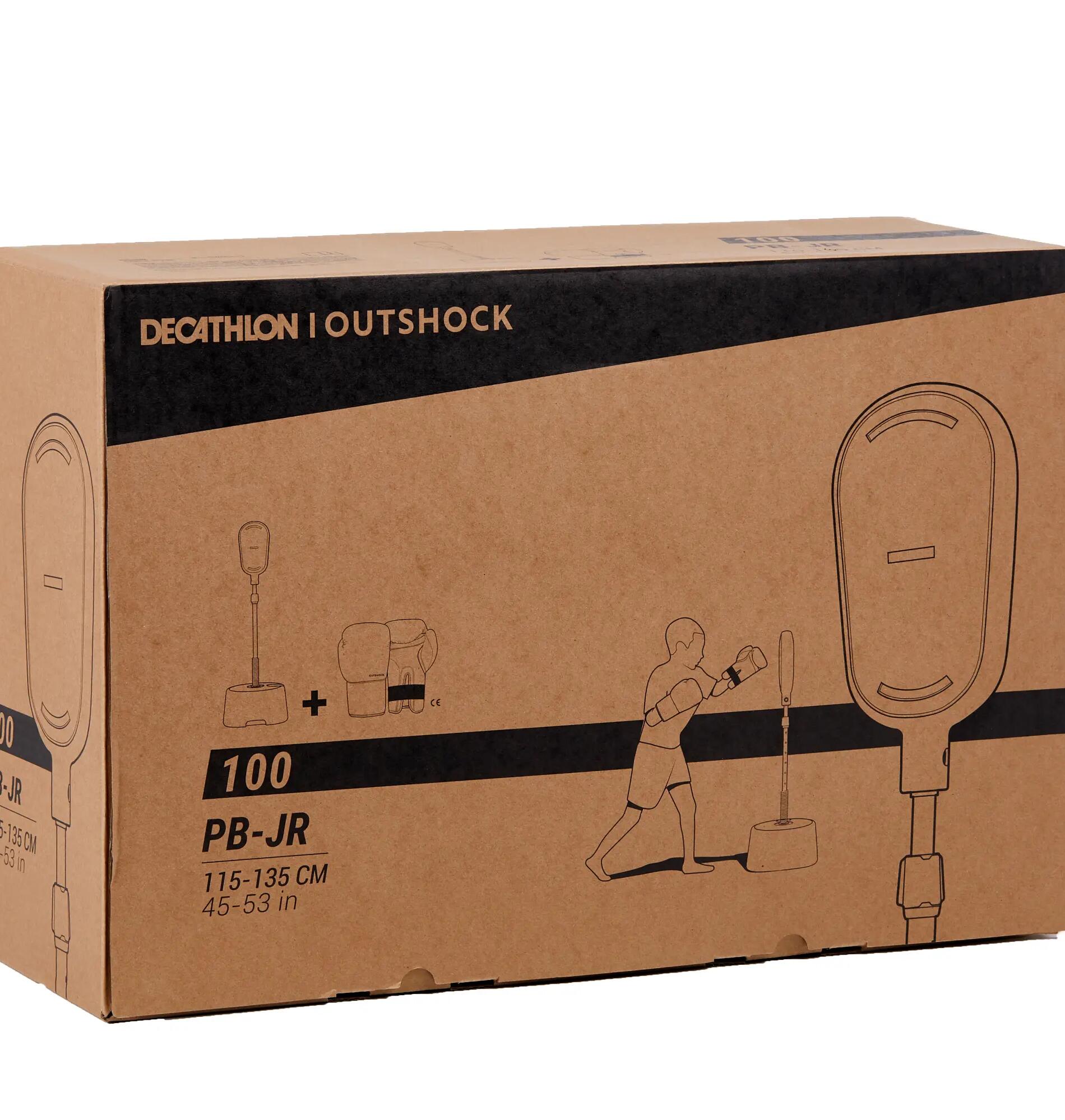 DECATHLON DOMYOS OUTSHOCK KIT PUNCHING BALL JUNIOR + GANTS DE BOXE 4OZ