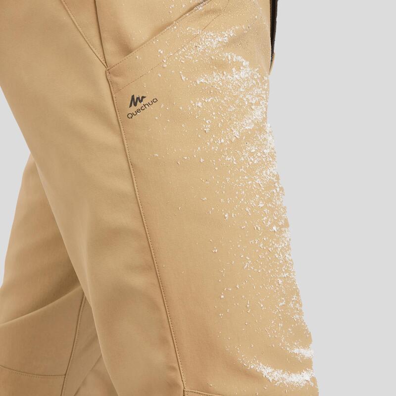Pantalon Iarnă Călduros Hidrofob Drumeție pe zăpadă SH100 X-Warm Bărbați