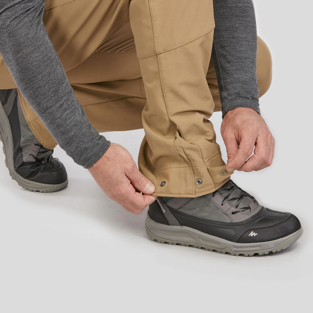 MEN'S WARM WATER-REPELLENT HIKING TROUSERS - SH500