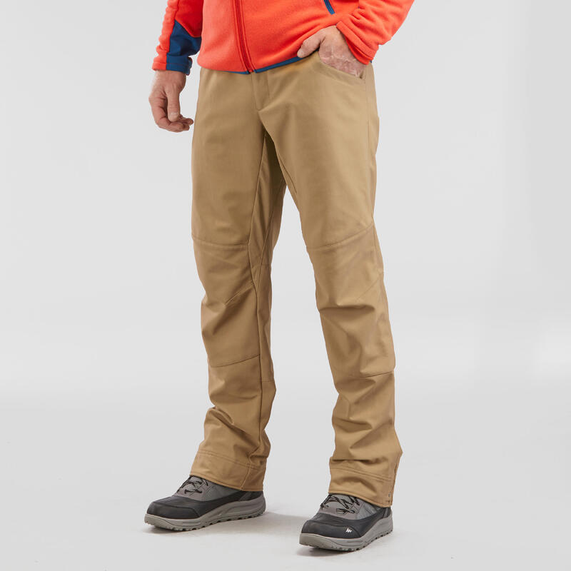 Pantalones de montaña y nieve perlantes Hombre Quechua SH100 X-Warm marrón