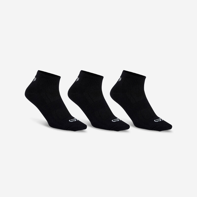 Běžecké ponožky Run100 černé 3 páry 