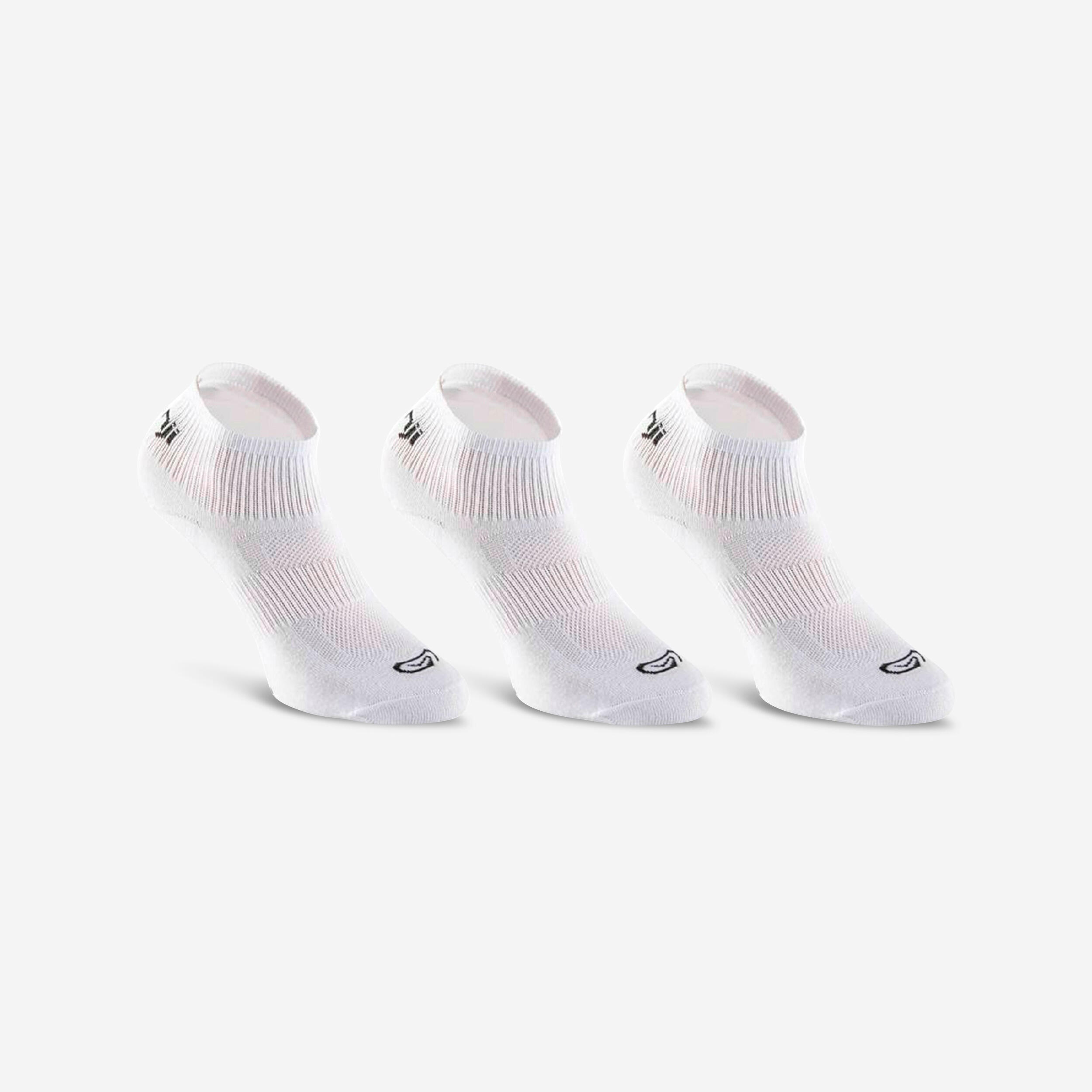 CHAUSSETTES DE RUNNING RUN100 BLANCHE x3 Decathlon