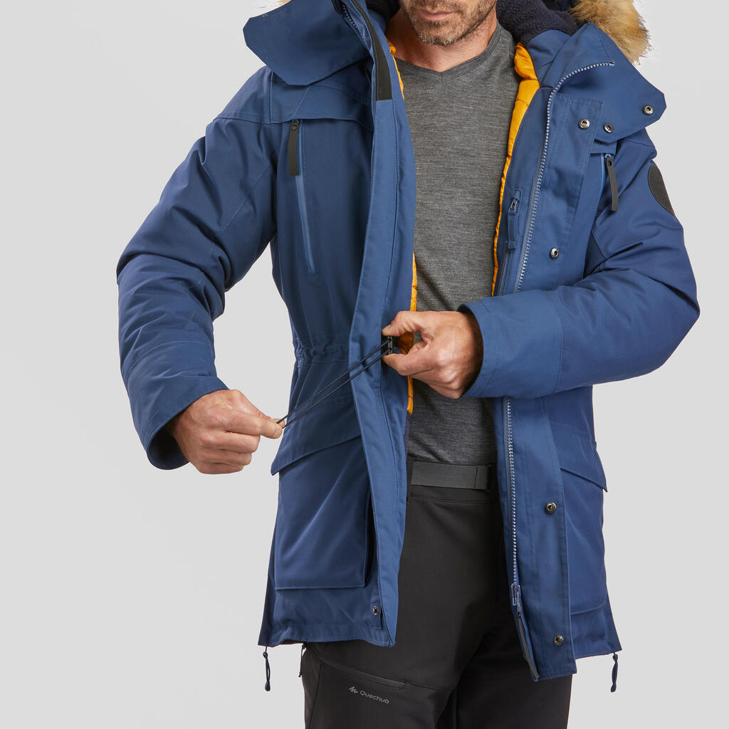 Wanderjacke Parka Winterwandern SH500 wasserdicht Ultra-Warm -20 °C Herren gelb