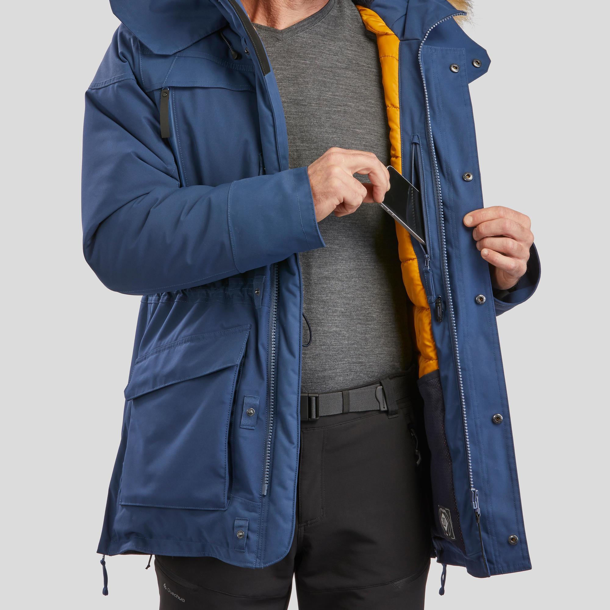 Geographical Norway Chirac Men Warme waterdichte parka voor heren, dikke capuchon, bont, outdoor, warme winddichte jas, winter, outdoor voering, jas