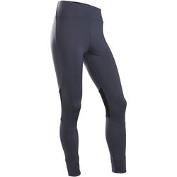 Mallas Leggings Deportivos Gimnasia Domyos S500 Niña Negro/Gris