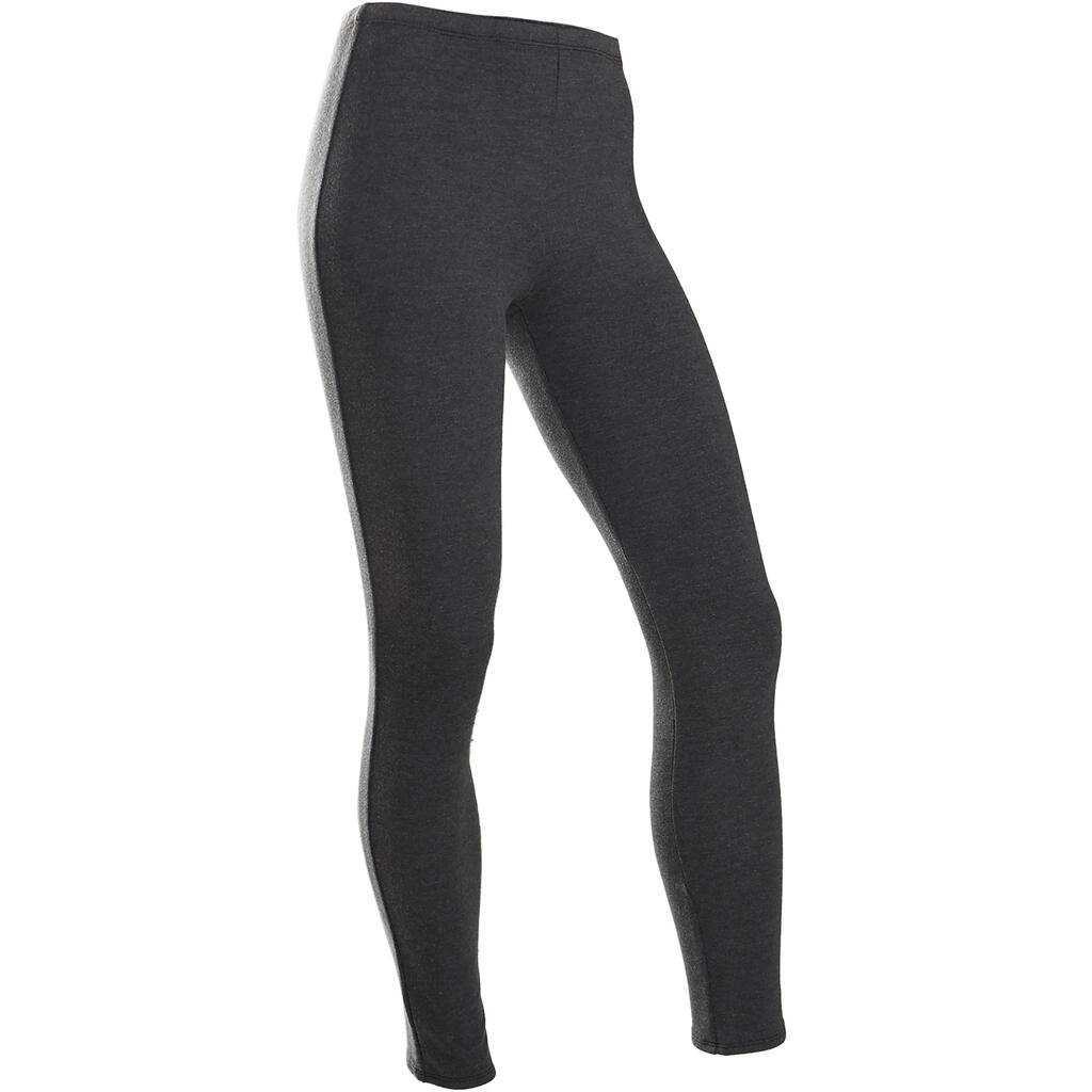 Girls' Warm Gym Leggings 100 - Black