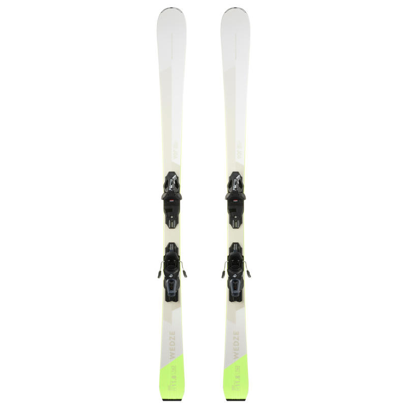 WOMEN'S DOWNHILL SKIS WITH BOOST 900 BINDINGS WHITE Decathlon