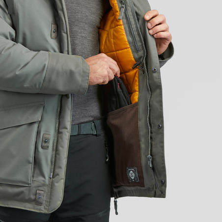Куртка чоловіча SH500 Х-Warm для зимового туризму хакі