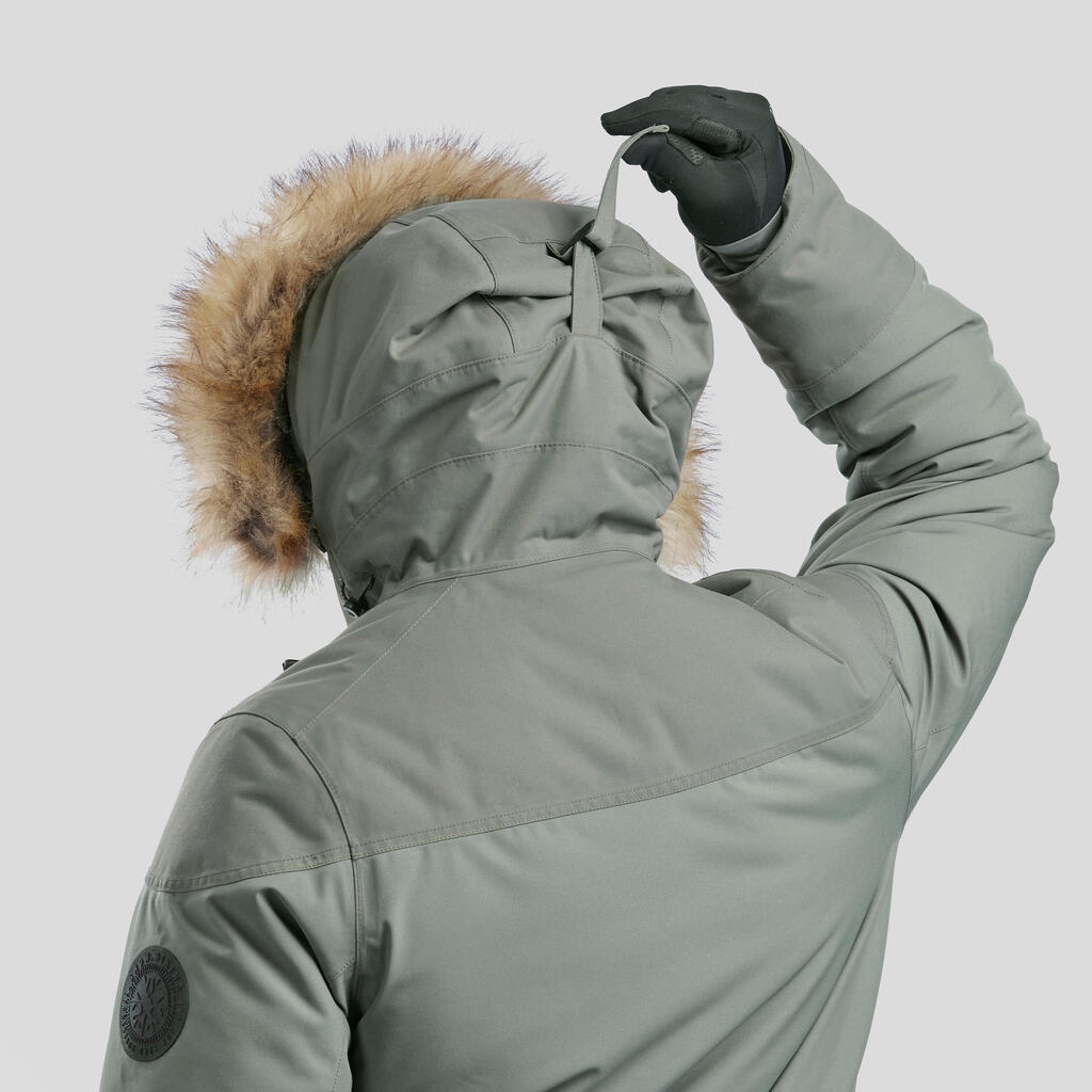 Pánska nepremokavá bunda - parka na turistiku SH500 Ultra-Warm do -20 °C