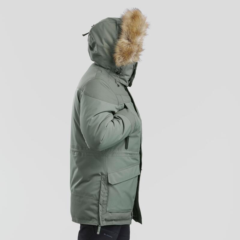 Geacă Parka Iarnă Impermeabilă Călduroasă SH500 U-WARM -20°C Kaki Bărbați