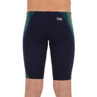 JAMMER DE NATATION GARÇON - FIRST -  BLEU CADRO VERT