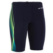 BOY'S SWIMMING JAMMERS - BLUE CADRO GREEN