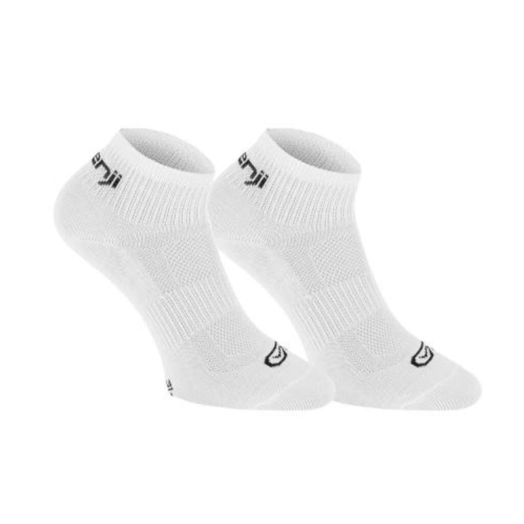 Children's athletics socks white pack of 2