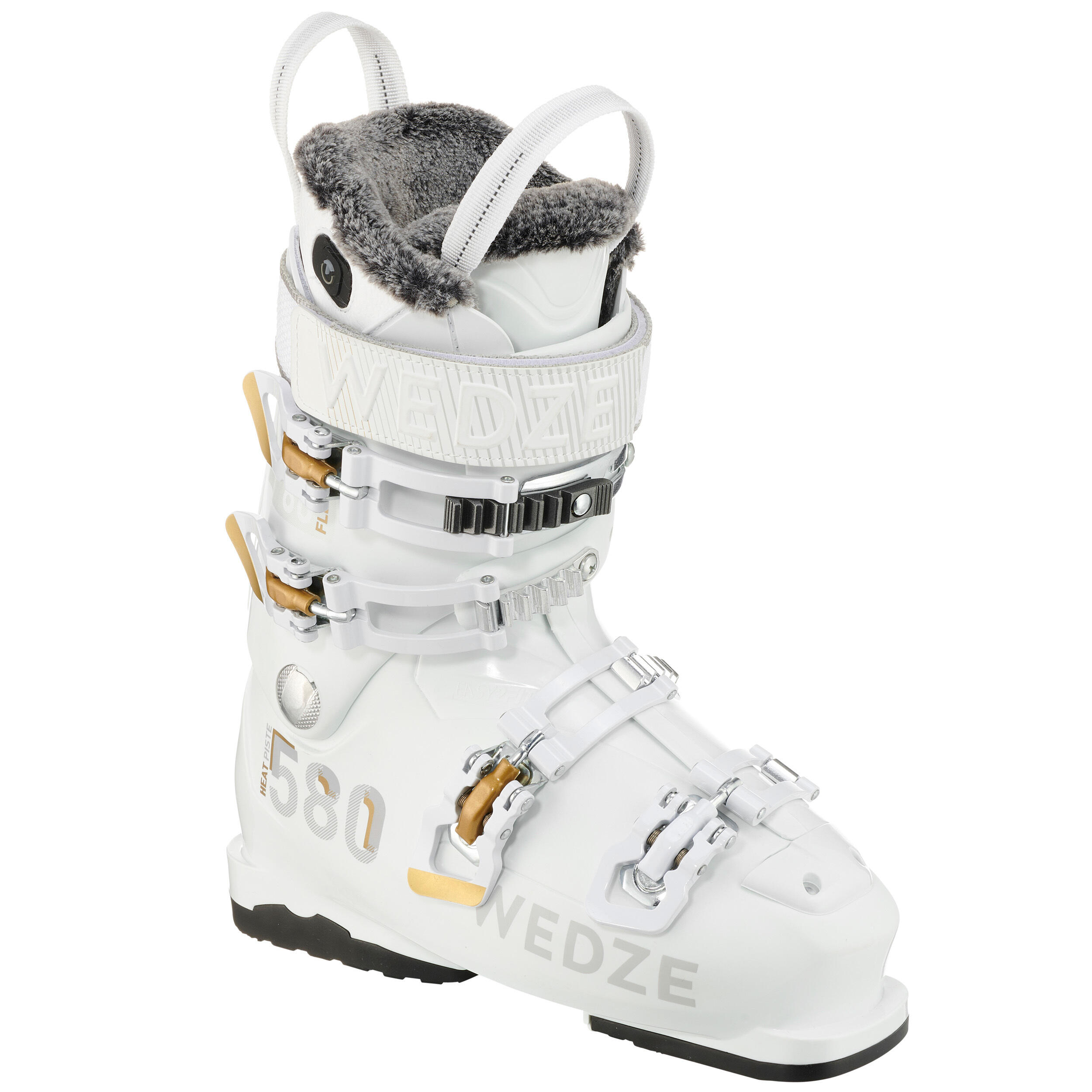 WEDZE Women's Piste Ski Boots Heat - White