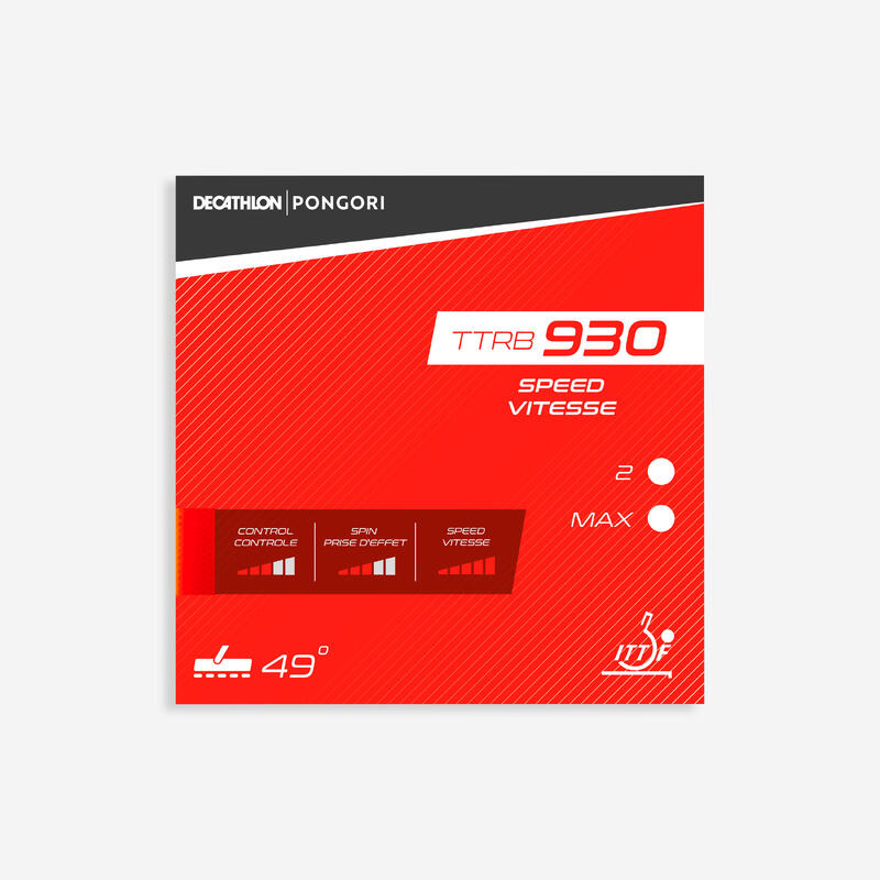 

НАКЛАДКА РАКЕТКИ ДЛЯ НАСТОЛЬНОГО ТЕННИСА TTRB 930 SPEED, 306310