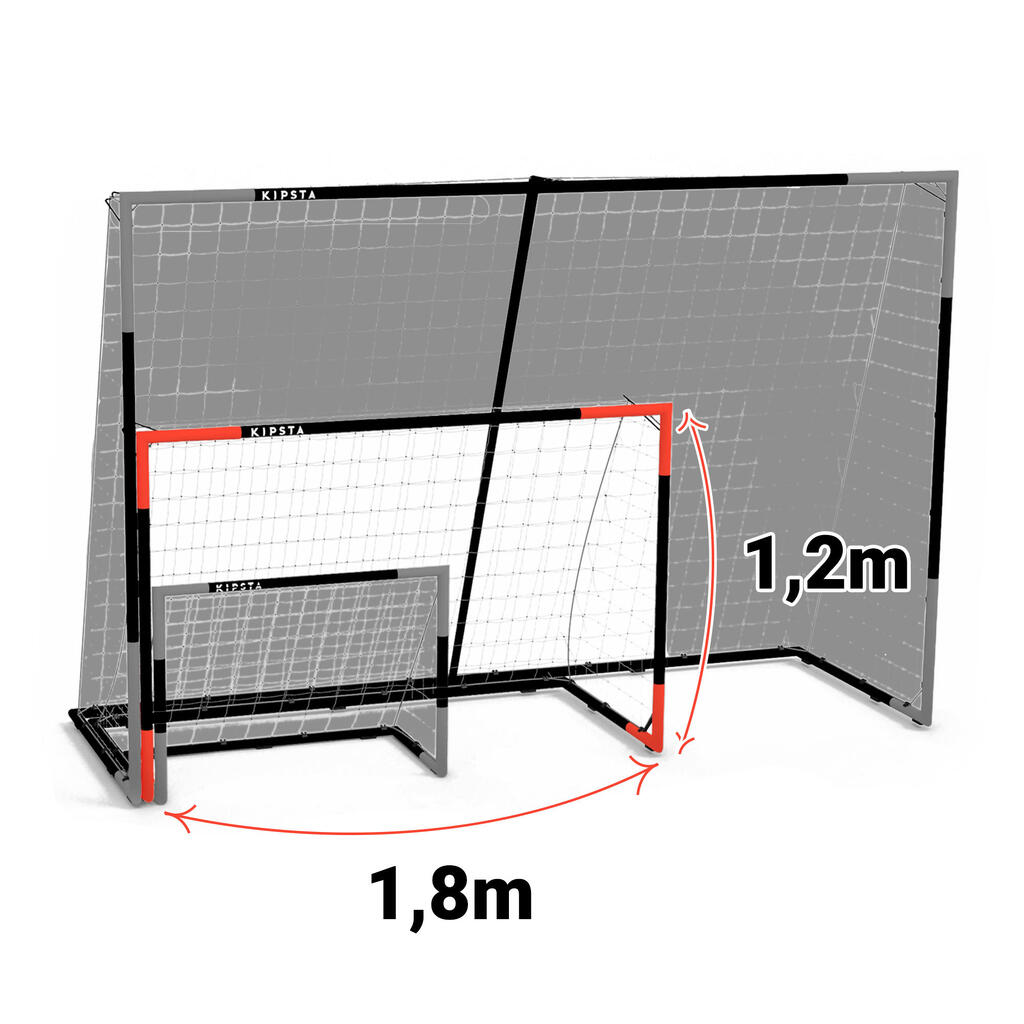 Futbalová bránka SG 500 veľkosť M modro-oranžová