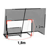 Medium movable steel football goal, orange