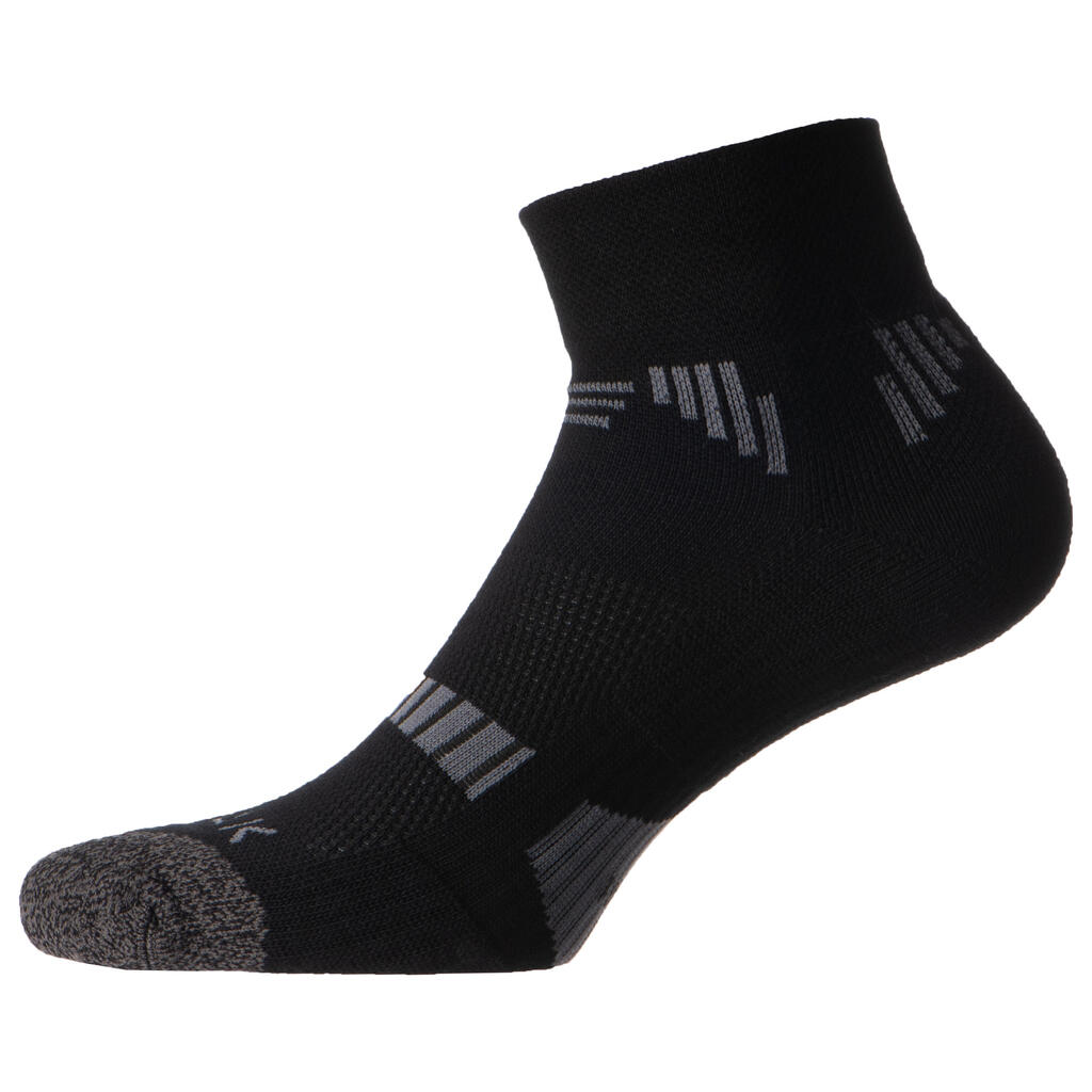 Basketballsocken SO500 Low Erwachsene 2er-Pack schwarz