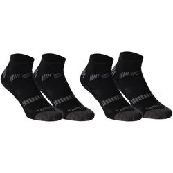 LOT DE 2 PAIRES DE CHAUSSETTES BASSES BASKETBALL HOMME/FEMME LOW 500 NOIR